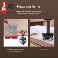 A43F-35Mm Hinge Punching Locator Hinge Boring Jig With Inch Metric Scale Multi-Function Woodworking Drilling Locator