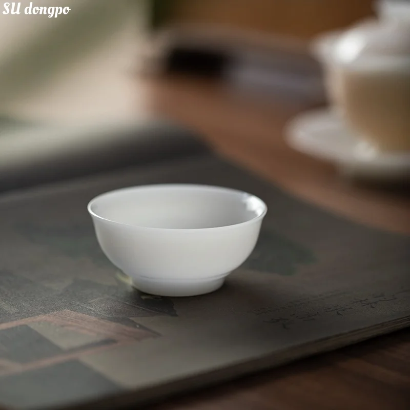 Translucent 'Ice Jade' White Ceramic Porcelain Tea Set  Pu'er Tea Cup– Tea Cup for Gongfu Cha