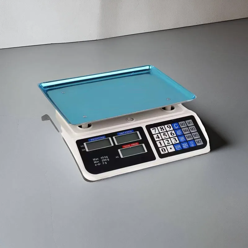 Small Charging Kitchen Scale Calculates The Price, Portable Electronic Scale 40kg