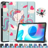 Tablet Case for Realme Pad 10.4 inch 2021 Cute Unicorn Cat Flower Painted Shockproof Hard PC Back for Realme Pad Mini Case Cover