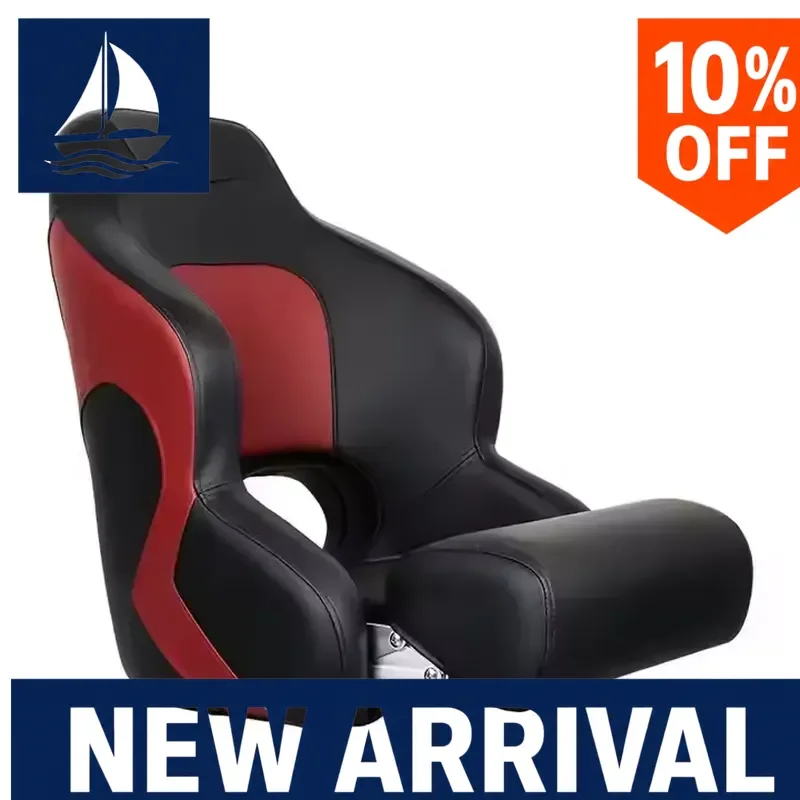 Marine Captain Chair Adjustable Backrest Reclining Fixed Base Boat Yacht Fishing Seat High Quality CE Certified
