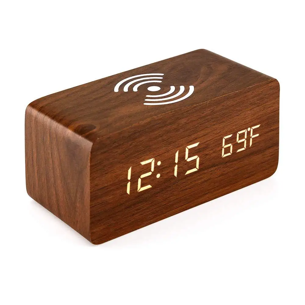 LED Screen Mirror Alarm Clock 1PC Bedroom Office Display Rectangle USB Or Battery Operated Bedroom Desk Portable