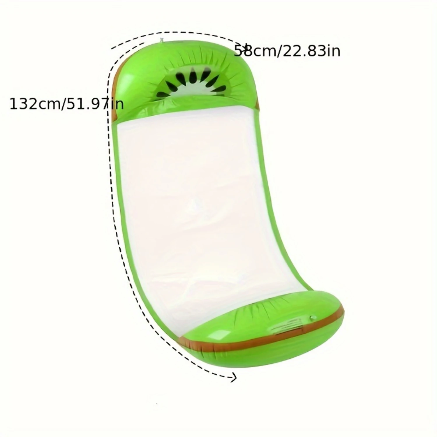 

Fruit Kiwi Floating Bed, Foldable Portable Backrest Floating Drain Play Recliner Floating Bed, Kiwi Fruit Bed