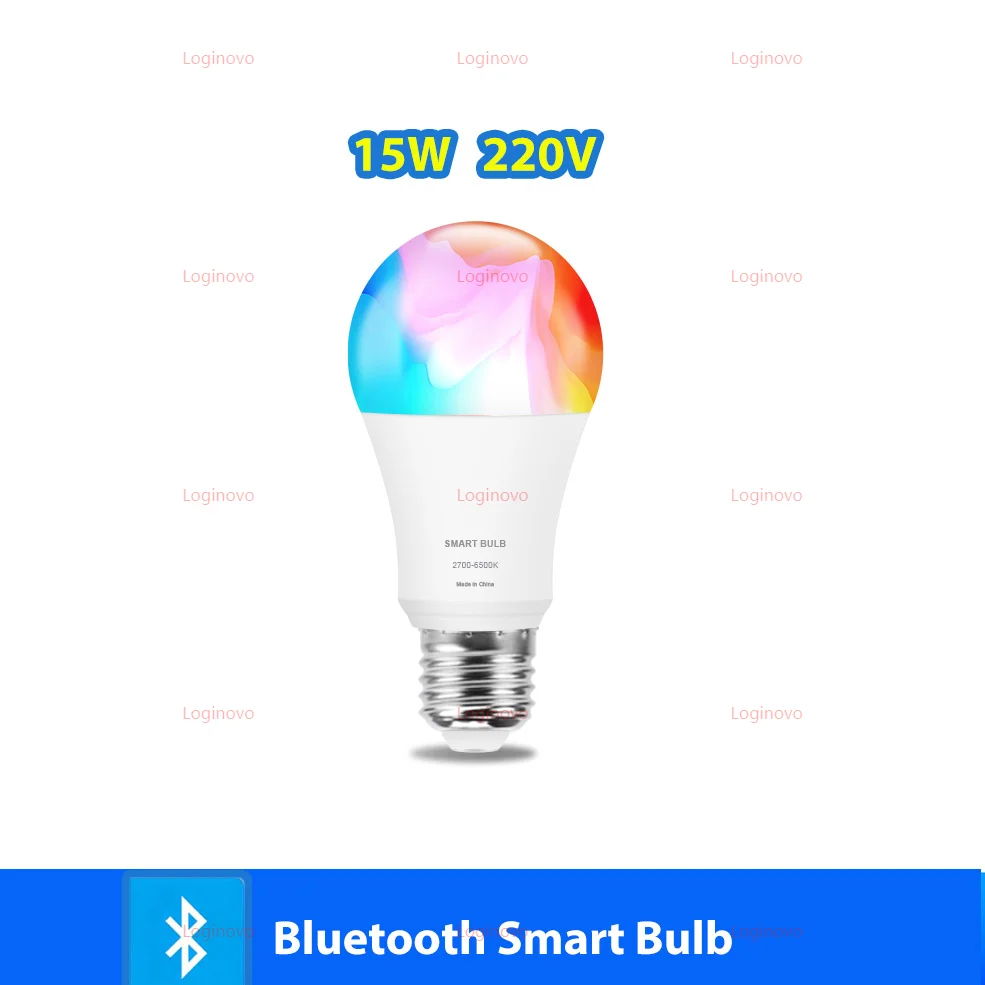 Bluetooth/WiFi LED Gloeilamp E27 15W 20W 110V 220V RGB RGBCW Dimbare Led-lampen Led Lamp Voor Alexa Google Home Tuya Smart Leven
