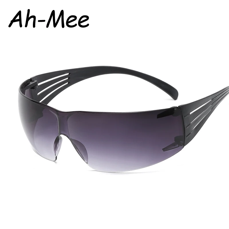 New Punk Sunglasses Goggle One Piece Rimless Sun Glasses Women Men 2000\'s Riding Sport Wrap Around Shades Eyewear UV400