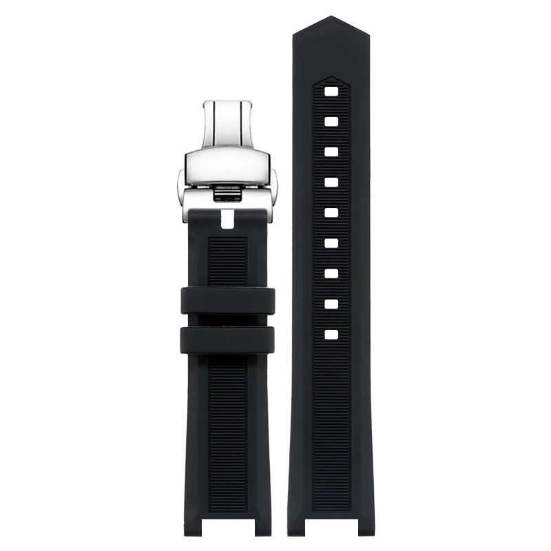 Kompatibel mit Omega Men's Constellation Manhattan Master Chronometer 131.13 Series – Uhrenarmband aus gekerbtem Gummi/Silikon