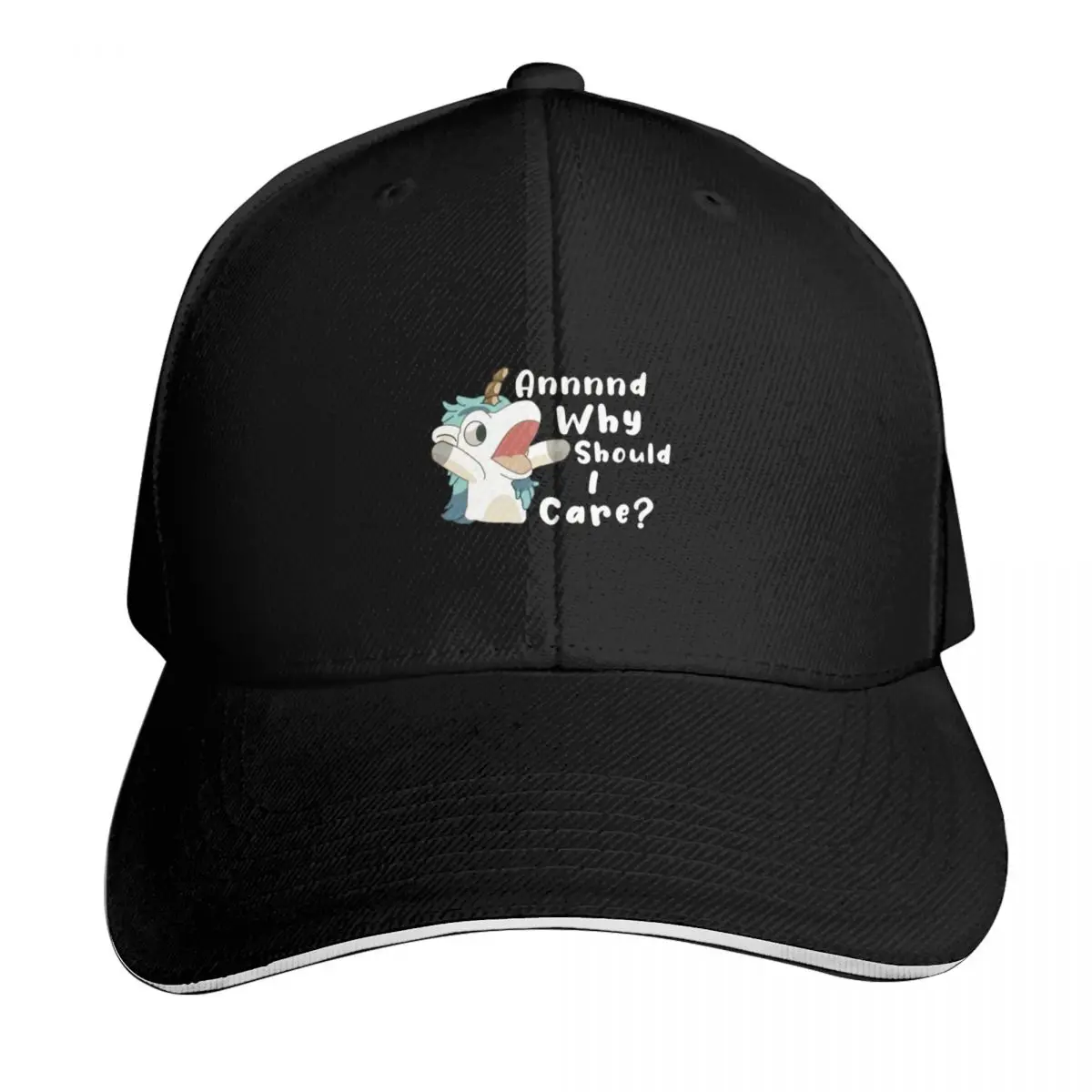 And Why Should I Care Funny Sarcastic Unicorn177png Baseball Cap Men Women Casual Summer Sport Sun Cap