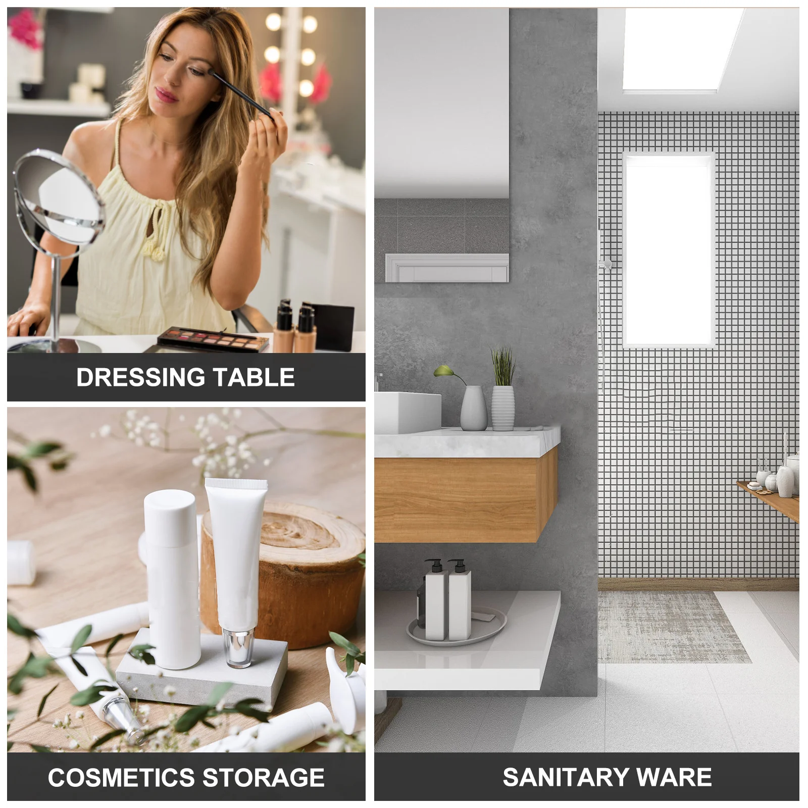 

1Set Makeup Organizer Large Capacity Storage Box Desktop Organizer for Vanity Multipurpose Plastic Divider Makeup