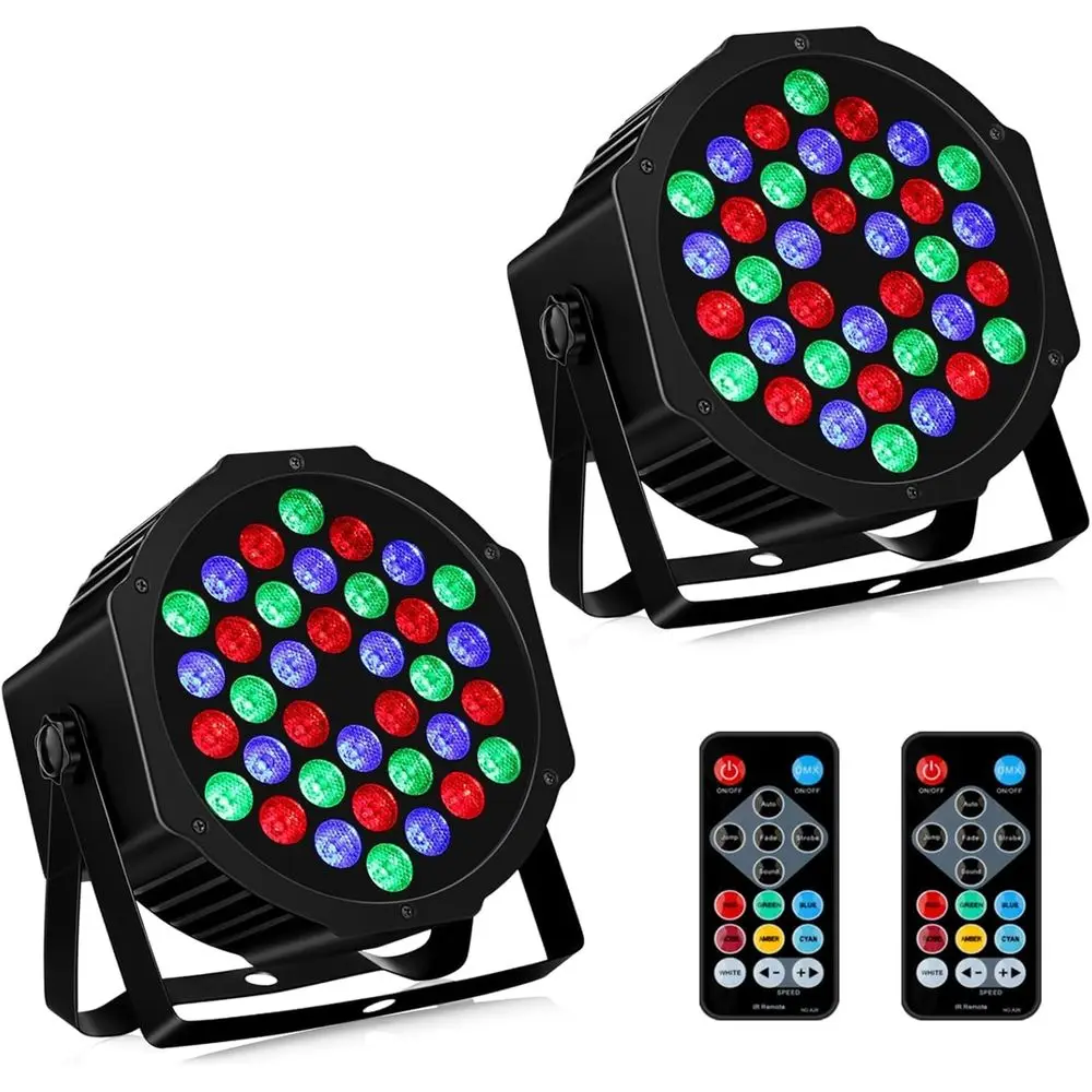 

Battery Stage Par Lights k: 36W RGB Rechargeable Par Can Light - 6 to 16Hours Working Time - Remote DMX Control Uplights (RGB Pa