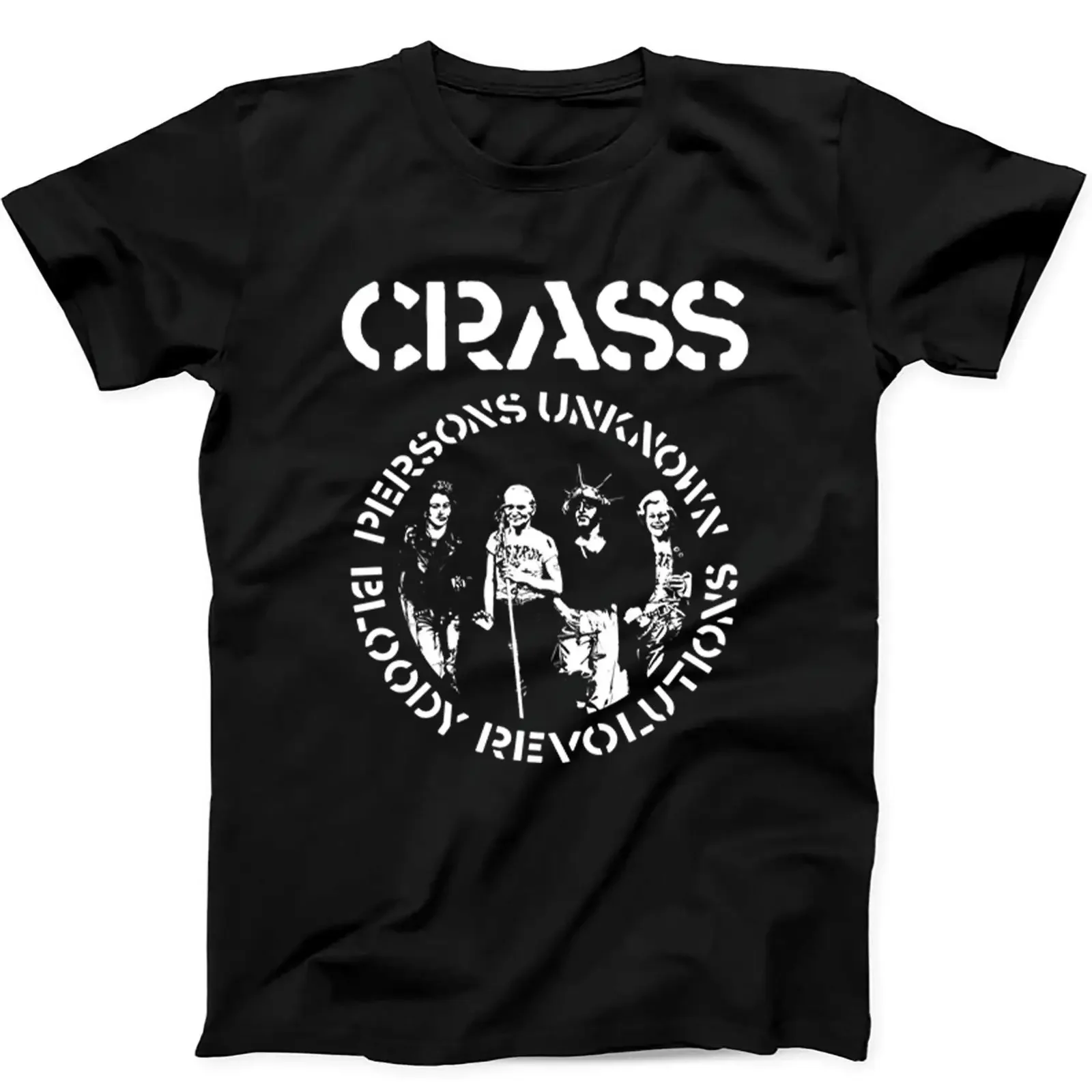 Crass Bloody Revolutions Persons Unknown Punk Rock Tote Bag T Shirt Black SweaT C548 vintage Washed Soft Stretched Slightly