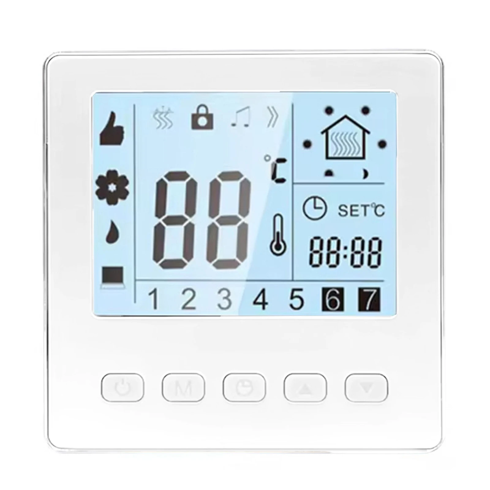 

For Homes For Hotels LCD Thermostat Digital Thermostat For Indoor Temperature Control Child Lock Easy Installation