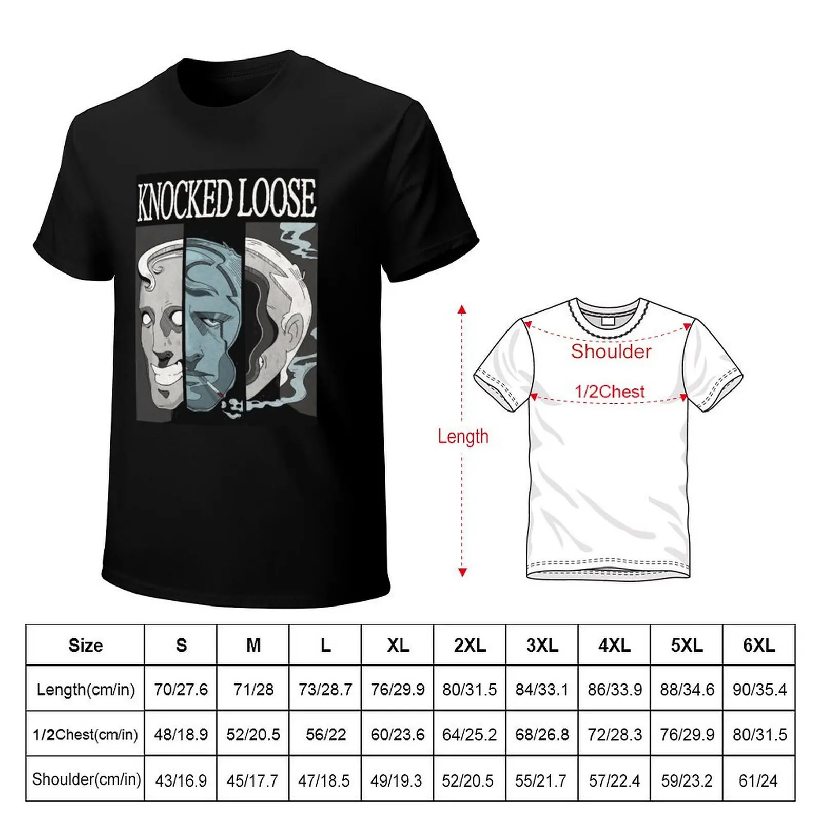Knocked Loose Art T-Shirt Basic Daily Outfit Short Sleeve Tee