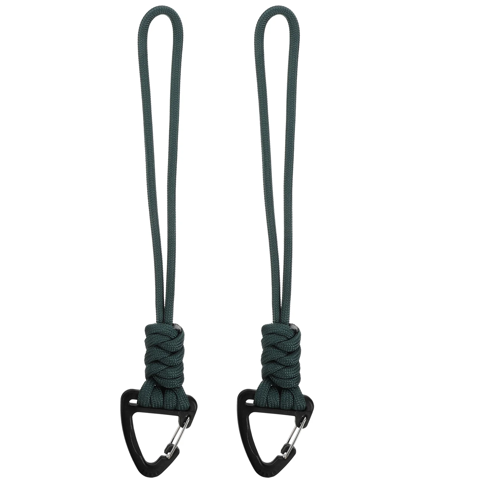 

2 Pcs Keychain Carabiner Lanyard with for Camping Woven Bag Hanging Tool Capming Pp Holder Strap Hook