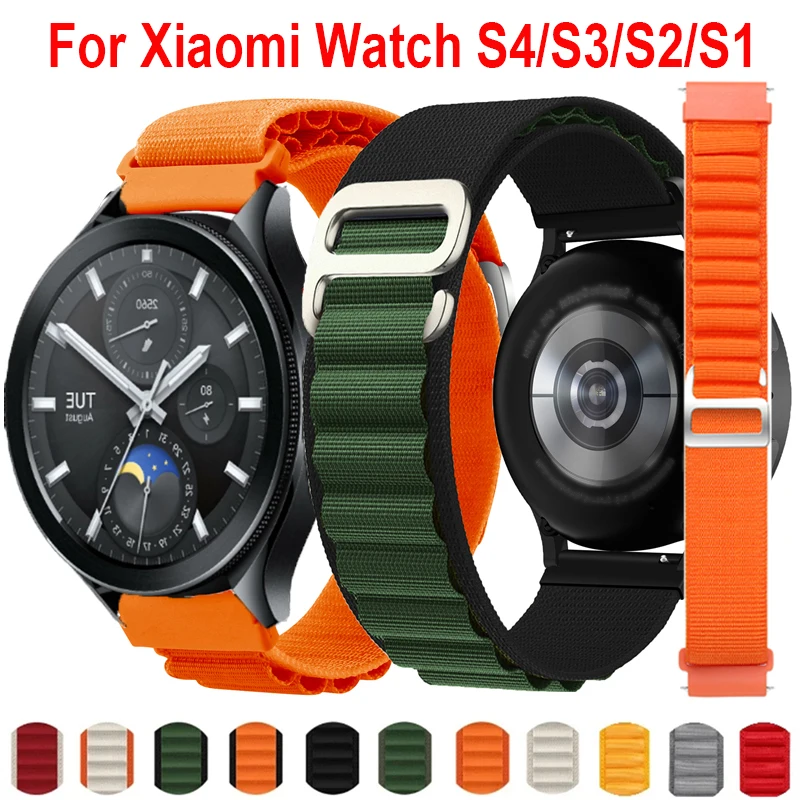 Alpine Loop correa para Xiaomi Watch S4, S3, S2, S1, Active Mi Watch, Color Color2, Correa deportiva de nailon para Xiaomi Watch 2Pro, pulsera de