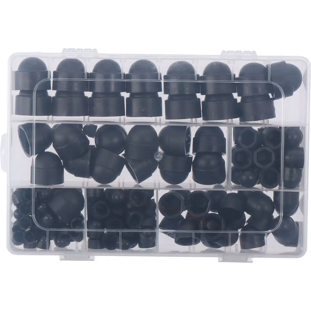 

160Pcs Plastic Bolt Covers Covers for Screw Bolt Black M4 M5 M6 M8 M10 M12 Screw Caps Hex Nut Caps Kit