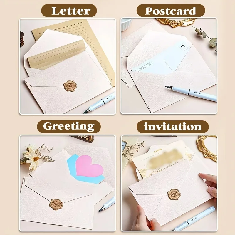 16 Pcs Vintage Stationery Paper With Envelopes Set 3 Burlap Envelopes And 10 Writing Stationery Paper With 3 Stickers Letter Set