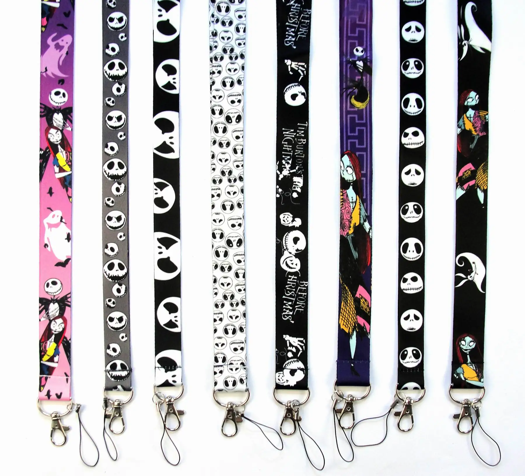 Wholesale!!!  lot Cartoon Nightmare Before Christmas Phone key chain Neck Strap Keys Camera ID Card Lanyard Free Shippi