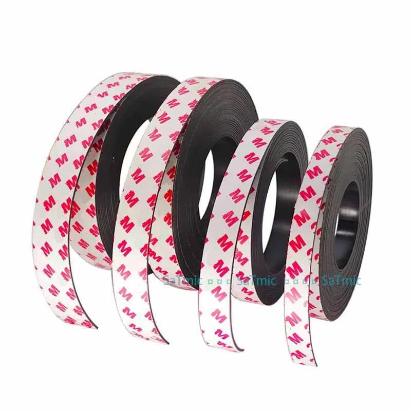 Super Strong Magnet Strip Self Adhesive Flexible Magnetic Strip Rubber Magnet Tape Width