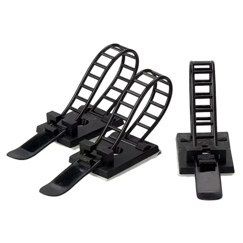 [NEWA08R】 Self Adhesive Mount Wire Clamps Line Tie Fixed Adjustable Cable Clips