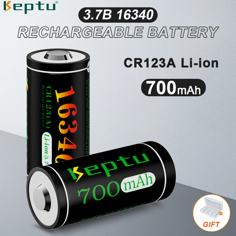 

Li-ion 16340 Battery CR123A Rechargeable Batteries 3.7V CR123 for Laser Pen LED Flashlight Cell