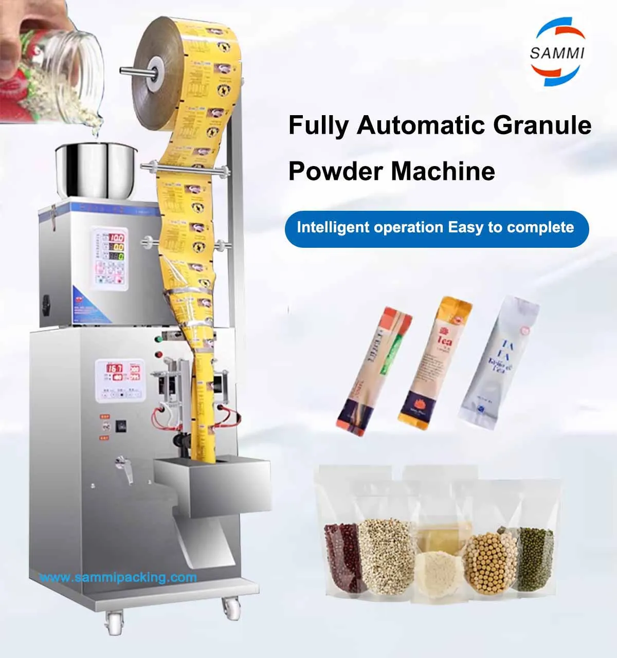Competitive Price Automatic Rice Sugar Salt Bagging Machine Rice Grain Bean Cereal Bag Filling Packing Machine