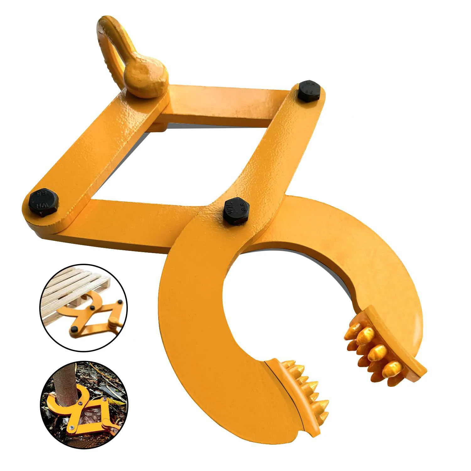 1/2/3T Tree Puller Tool Stump Pallet Grabber Pallet Jack Puller Steel Single Scissor Hook Puller