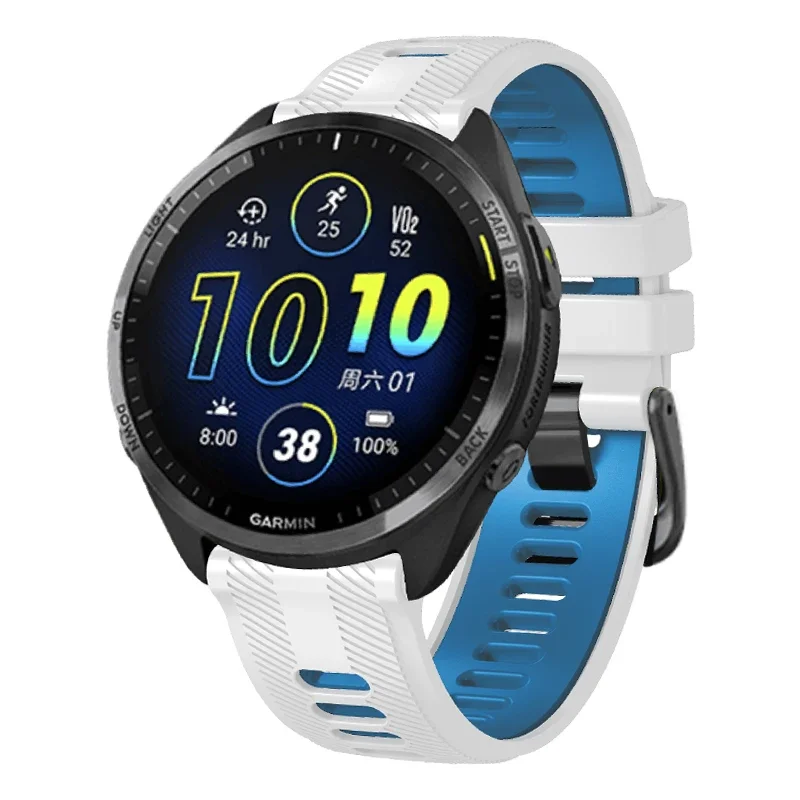 Pulseira de relógio de silicone para garmin forerunner 965 955 solar 945 935 745 acessórios substituição pulseira cinto 22mm