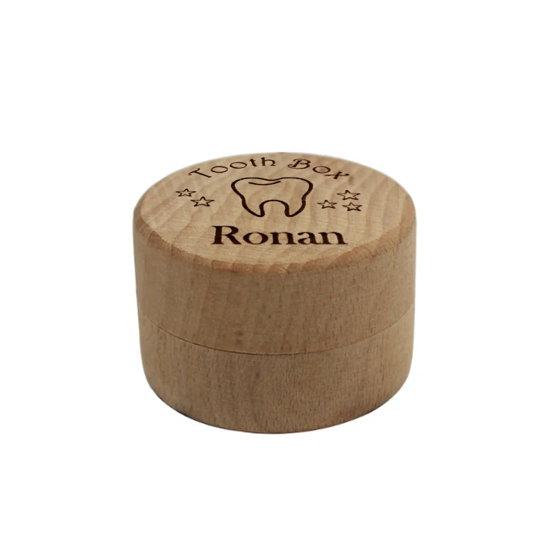 Boîte à dents en bois personnalisée, boîte souvenir gravée, porte-dent en bois perdu, nouveau cadeau pour bébé, boîte souvenir M