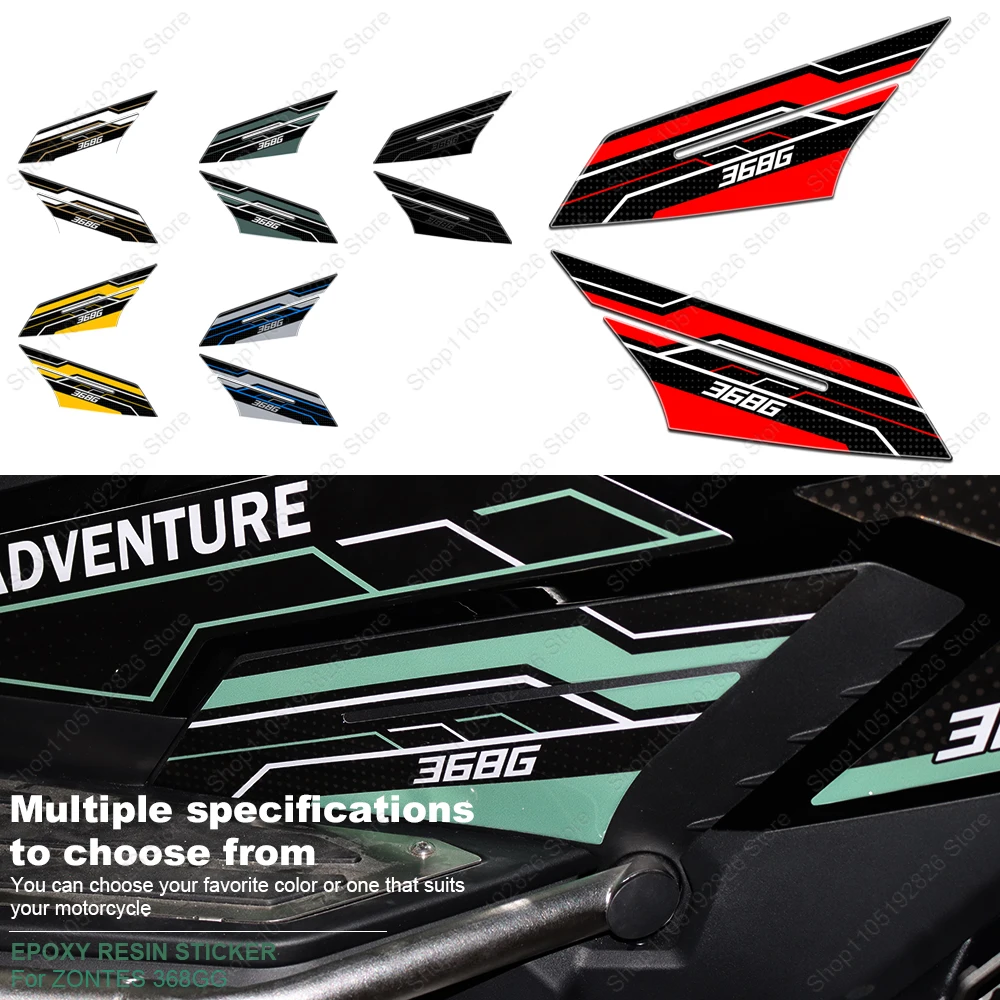 Waterproof Side Stickers for ZONTES 368G 368G Motorcycle Accessories 3D Epoxy Resin Protection Stickers