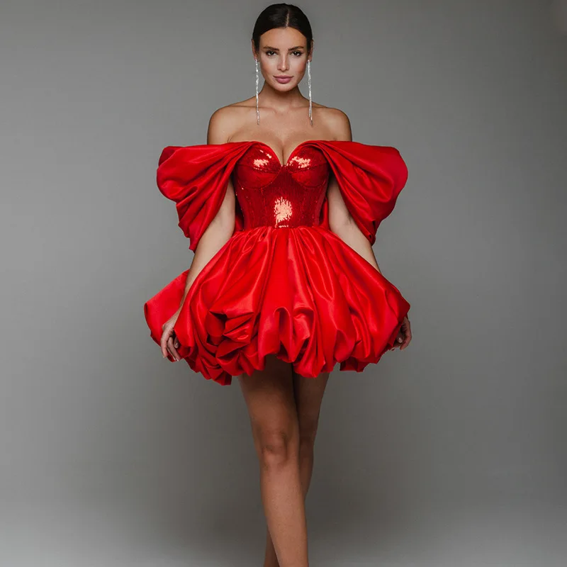 

red women's evening dresses luxury 2025 spring new wedding guest dress for women elegant gown brithday party gowns prom outfits