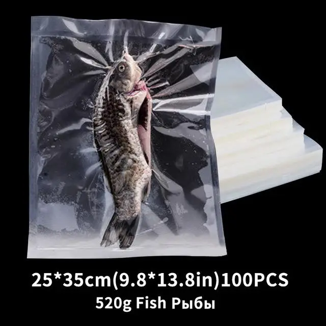 50PCS/Lot BPA-Free Vacuum Food Bags, Vacuum Sealed Storage Bags For Food Storage and Preservation,Reusable Vacuum Sealer Bag