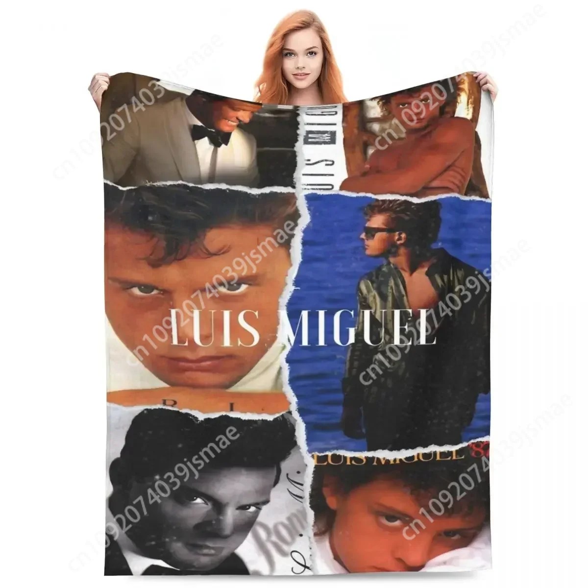 L-Luis Miguel Blankets Mexican Singer Concert Airplane Travel Flannel Throw Blanket Warm Soft Couch Bed Custom Bedspread Gift