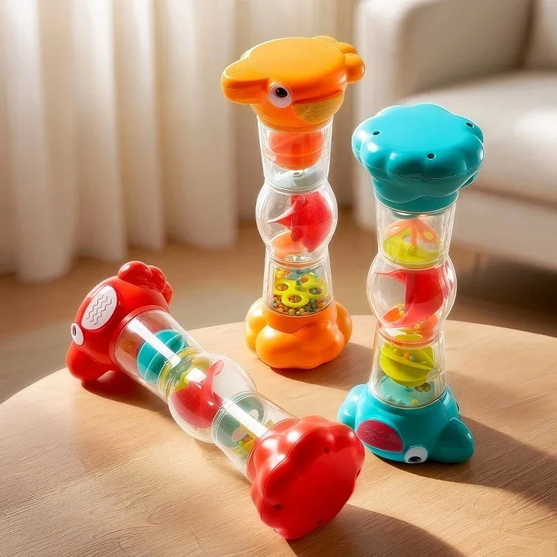 Giocattolo a clessidra musicale per bambini, giocattolo a campana a manovella, gioco di strumenti musicali con martello di sabbia, interazione di esercizi visivi e uditivi