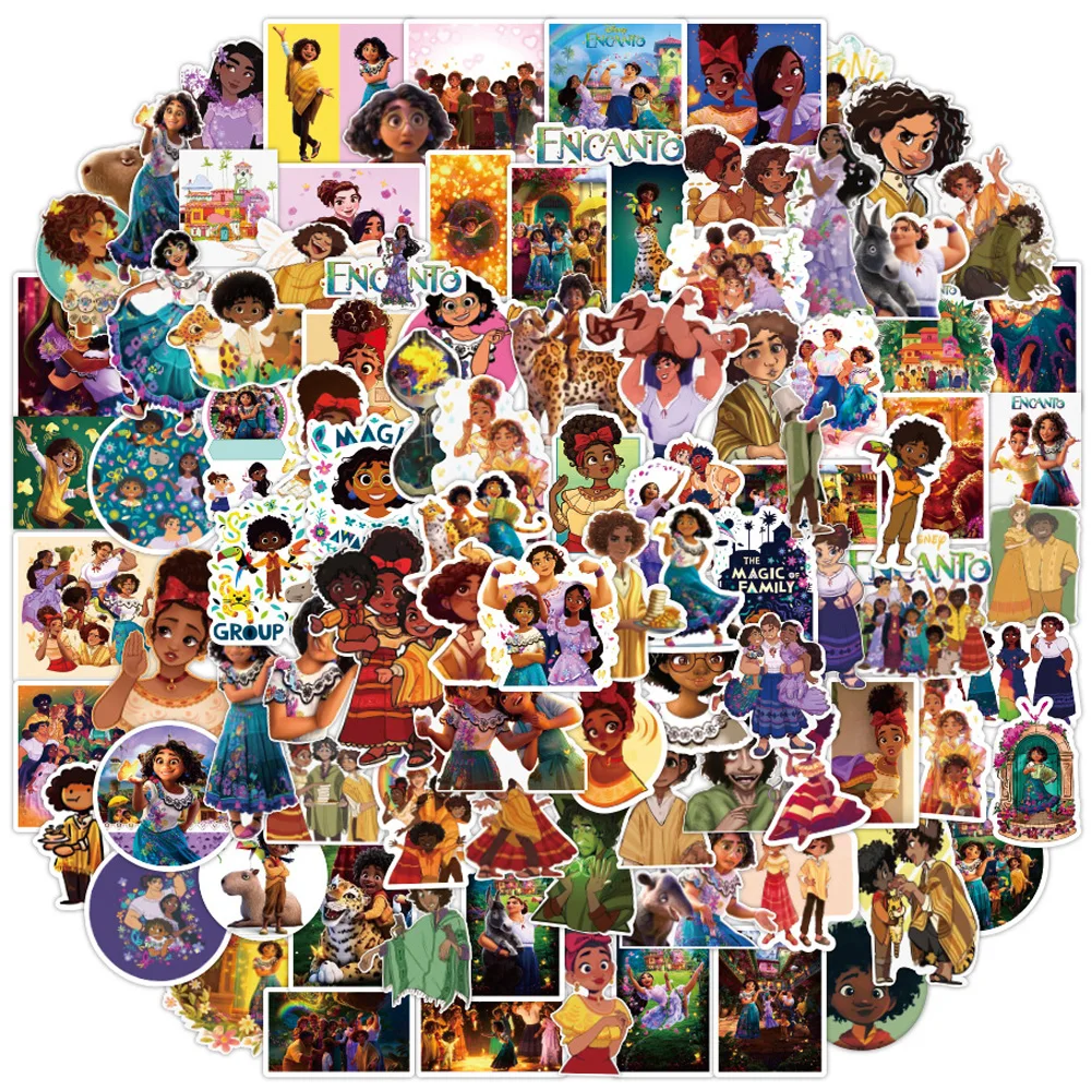 

10/30/50/100pcs Disney Movie Encanto Anime Stickers Decal Waterproof Phone Luggage Guitar Laptop Fridge Kids Cartoon Sticker Toy