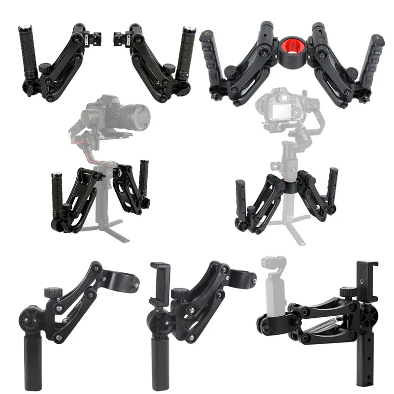 Foldable 5-Axis/4th Axis/Z-axis Spring Damped Stabilizer Handle Grip for Crane2 for OSMO Mobile 2 for RS2 RSC2 RS3 Gimbal Camera