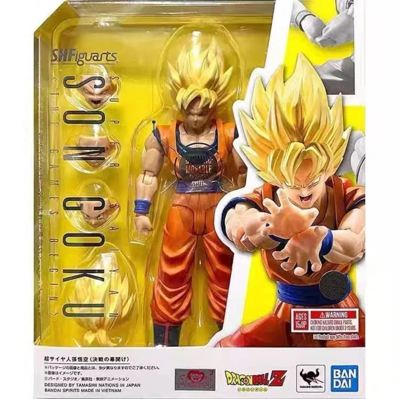 

Bandai SHF Dragon Ball Z Super Saiyan Son Goku 3.0 The Beginning of The Decisive Battle Action Figure Collection Gift