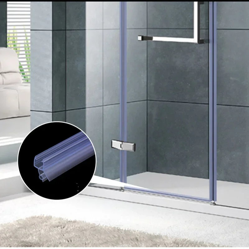 50cmX2pcs Bath Shower door sealing strips water stopper Weatherstrip glass shower screen door seal strip 4 to 12mm gap sealer