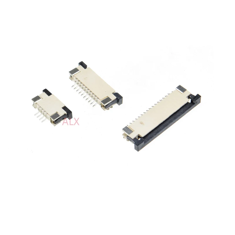 10pcs Ffc Fpc Cable Connector Socket Pitch 1.0mm High 2.5mm Smd Drawer Top Contact Type Sockets 4p 6p 8p 10p 12p 16p 20p 30p 40p