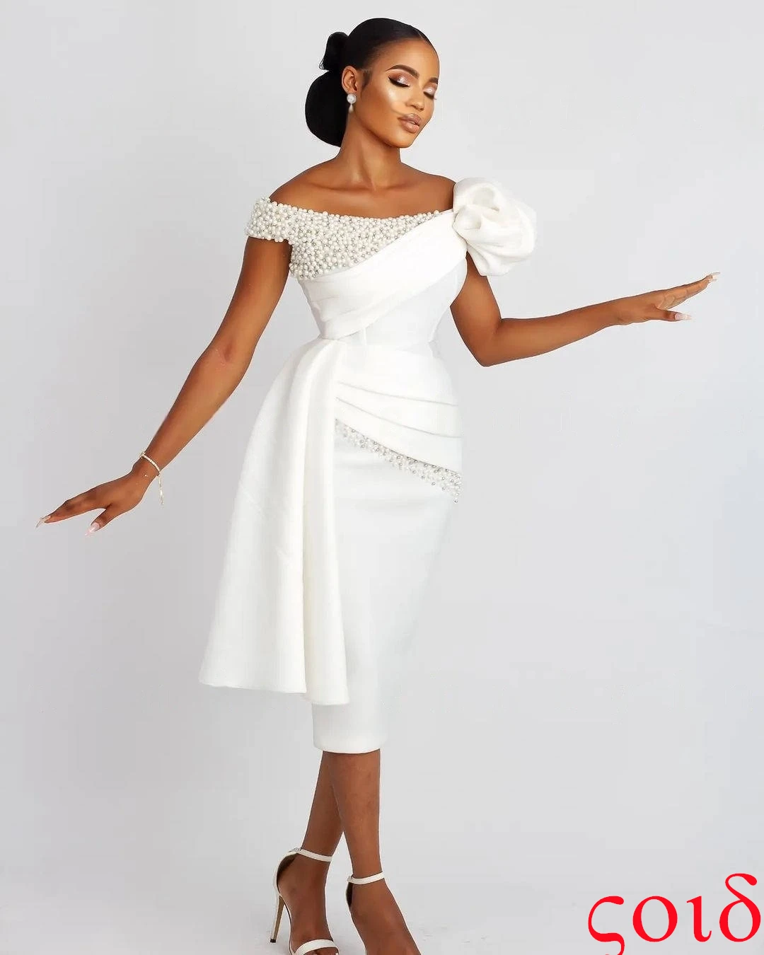 

Customized White Jersey Simple O-Neck Elegant Wedding Dress Exquisite Pearls Sleeveless Luxury Bridal Party 2025Bridal Gowns