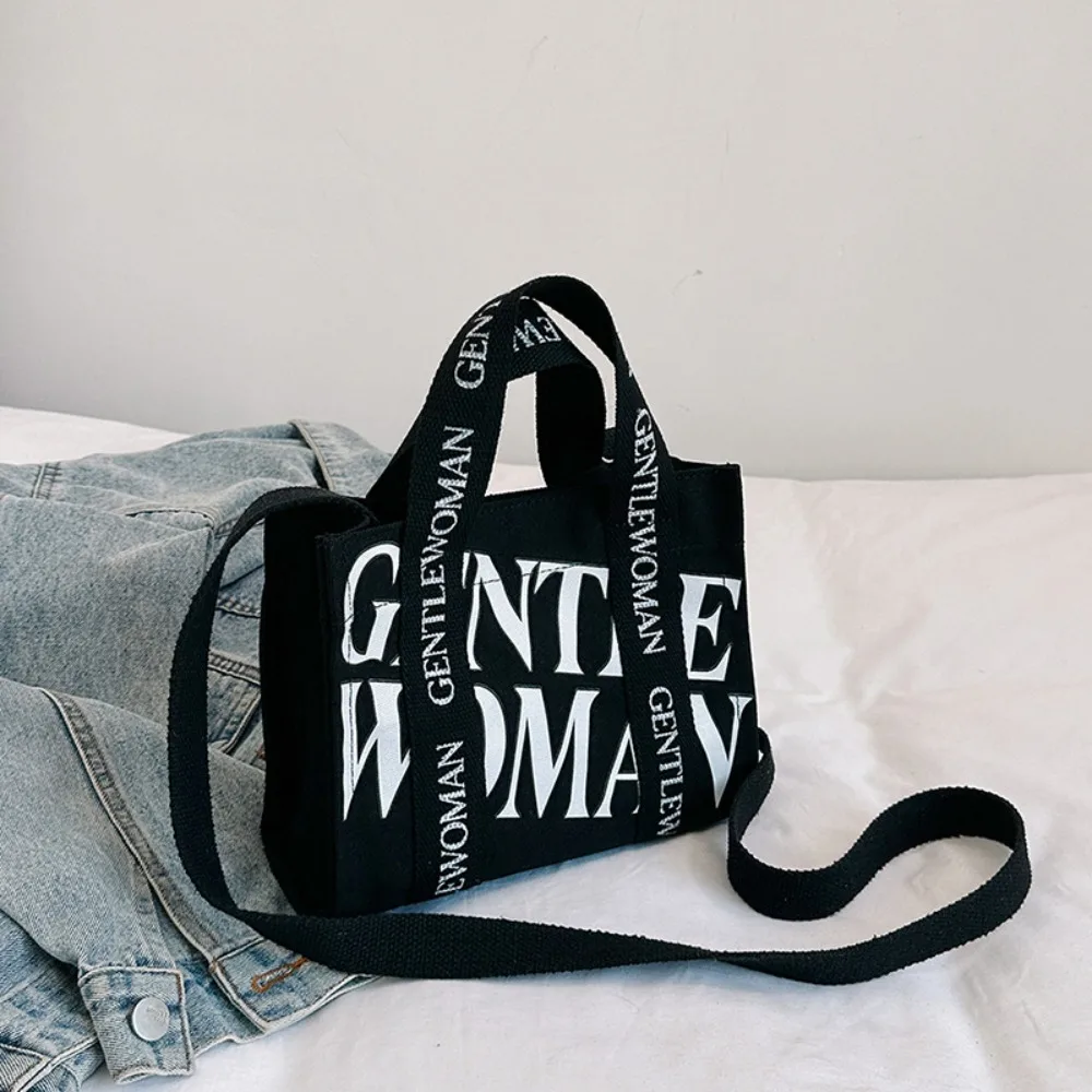 Trendy Gentle Woman Printing Canvas Bag Handbag Large Capacity Shoulder Bag Tote Bag Casual Messenger Bag Daily Commuting Bag