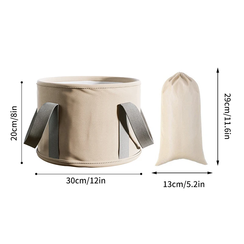 Foldable Foot Tub Portable Bath Bag Wash Basin Water Bucket Large Capacity Bath Feet Spa Massage Washing Tub For Outdoor Travel