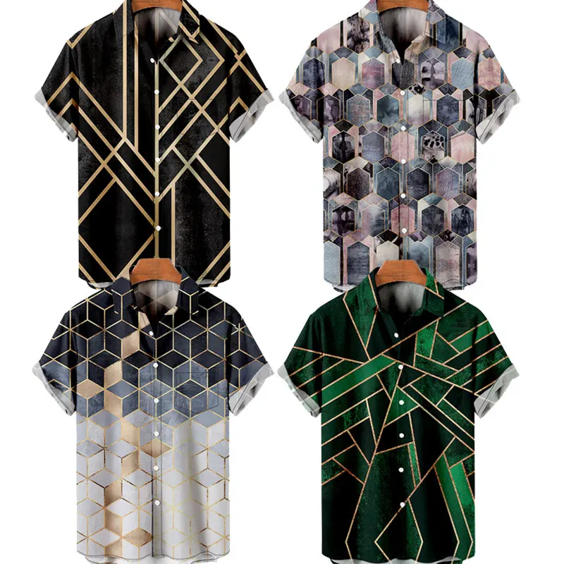 

Повседневный мужской ор Све irt с принтом, свободный крой, молодежный, весна-лето, тонкая ткань, легкий в уходе, широкий воротник на пуговицах