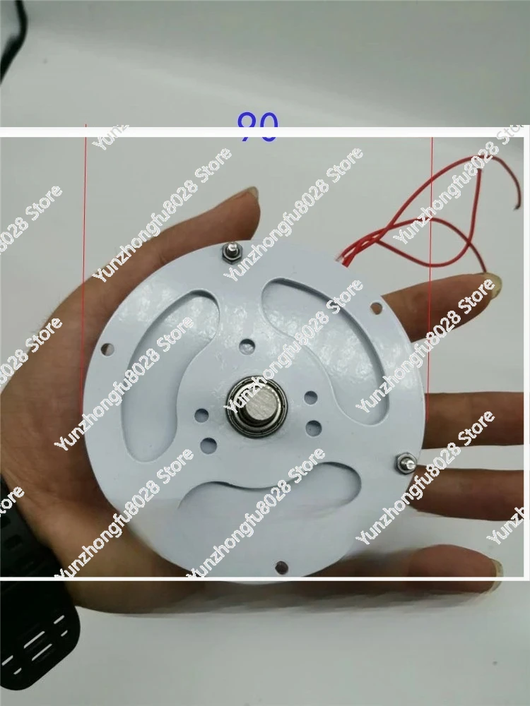 100w Mini Disc Generator Coreless Generator Permanent Magnet Brushless Motor High Efficiency Double Rotor