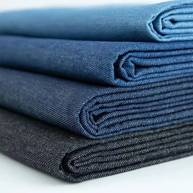 4 Pieces of 50X50Cm Denim Fabric, Blue Solid Color, Fine and Lightweight, Handmade Doll Clothing, Jeans, Skirts, Jackets, Bags, Knitting Materials