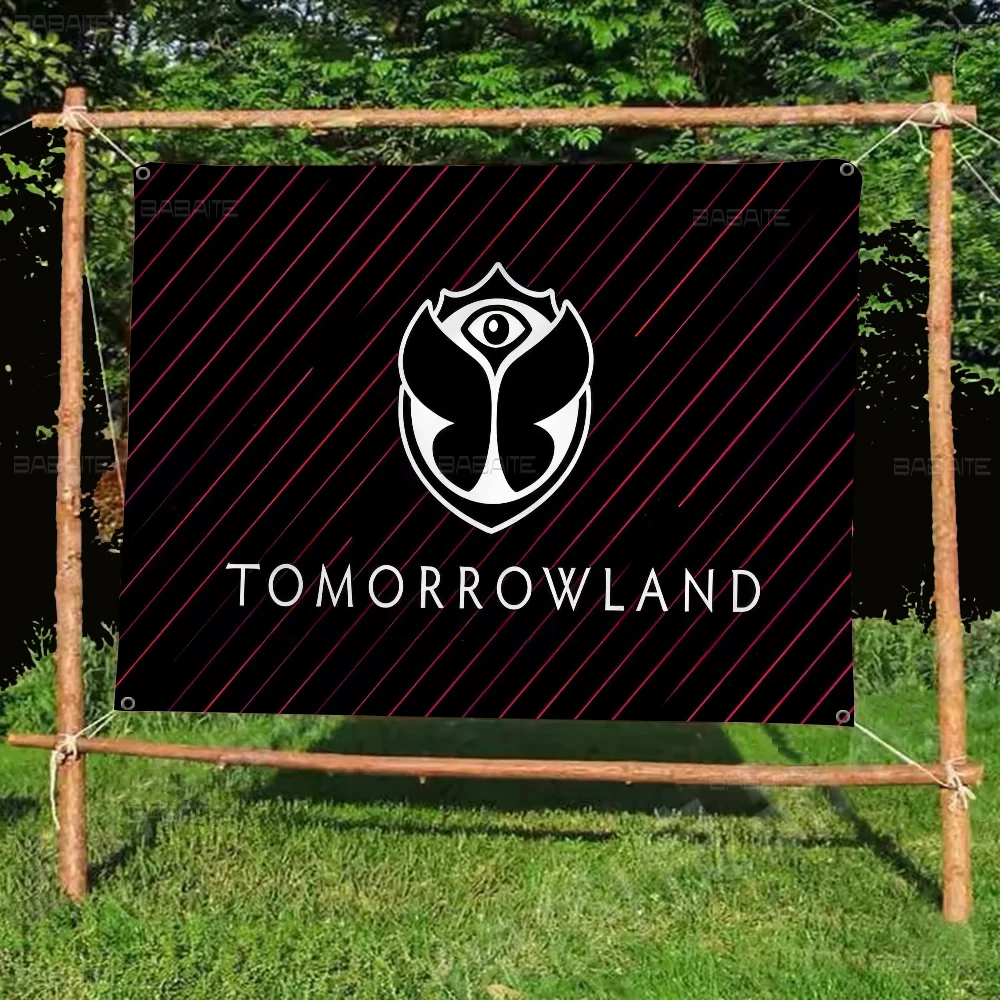 Tomorrowland music Logo Flag Banner INS Style Outdoor Party Decoration Atmosphere Flag