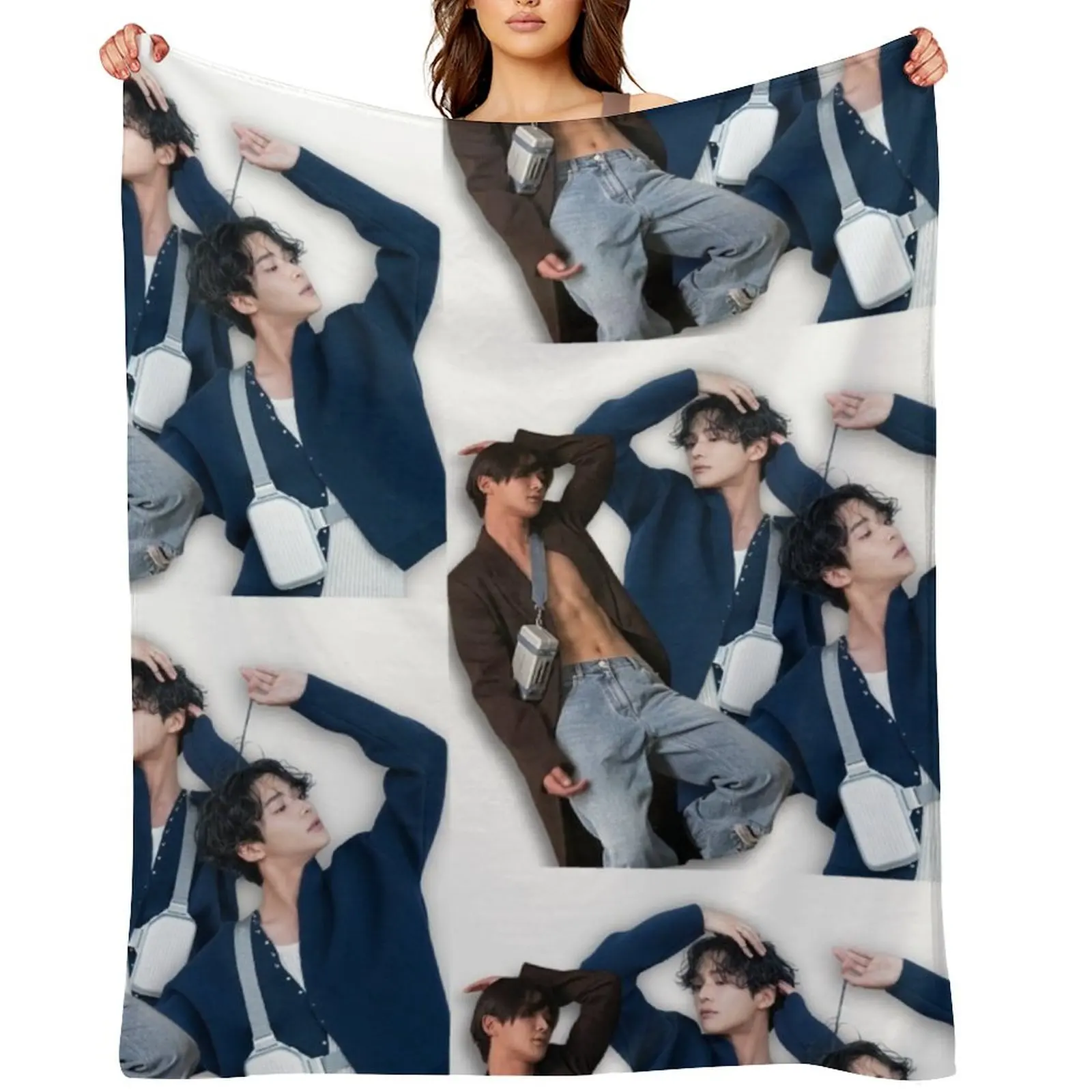 

Rowoon SF9 Hot Throw Blanket Luxury Brand Decorative Sofa Luxury Thicken Plush Blankets