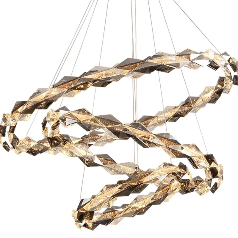 Italian light luxury restaurant chandelier, high-end crystal lamp