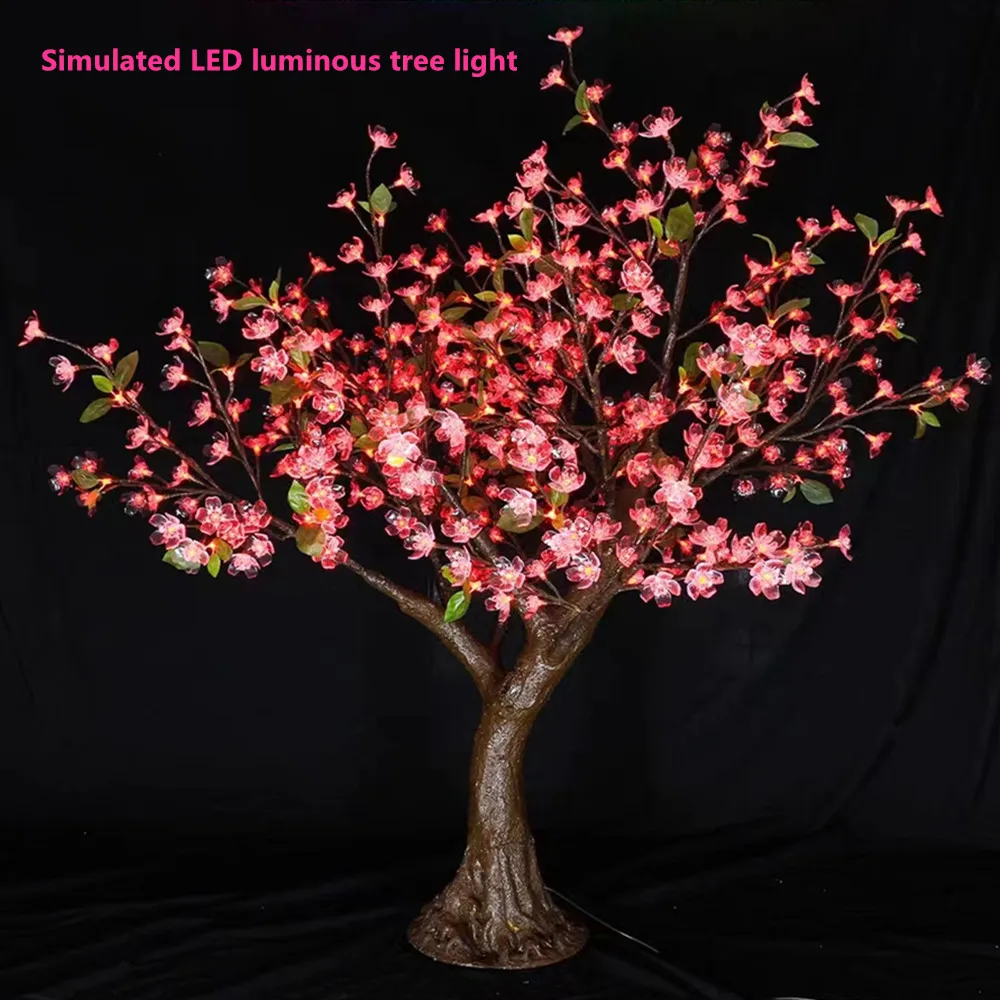 Beautiful LED Cherry Blossom Christmas Tree Lighting, Waterproof Garden Landscape Decoration Lamp, Wedding Party, P65