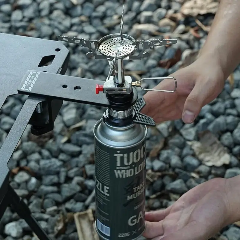 U2JB Outdoor Camping Table Fastener, Metal Grip Structure with Screw Adjustment for Side Placement During Camp Outings