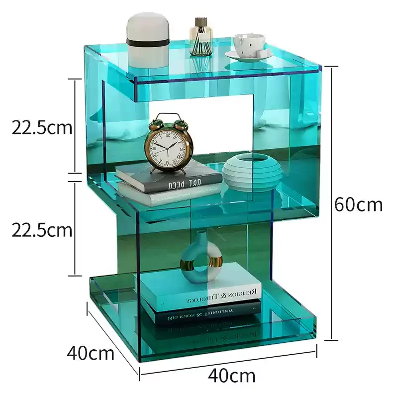 Minimalist Acrylic Sofa Side Table Creative Corner Organizer Multi-Functional Storage Rack Bedroom Decor Corner Table image 5